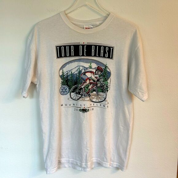 2008 Tour De Blast Mount St Helens Bike Race T-Shirt Size Medium - Picture 1 of 6